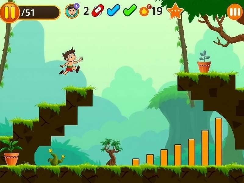 Chhota Bheem Jungle Jump popularity chart showing download statistics in India