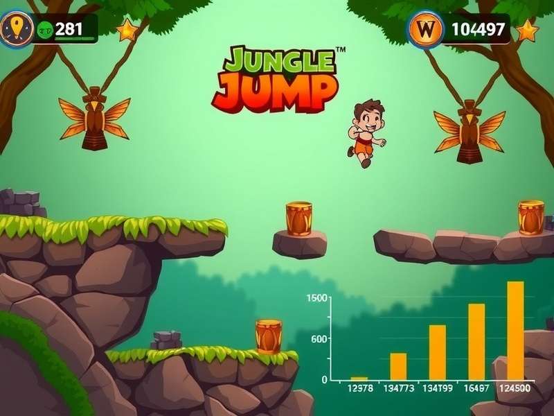 Chhota Bheem Jungle Jump level design showing multiple platforms and obstacles
